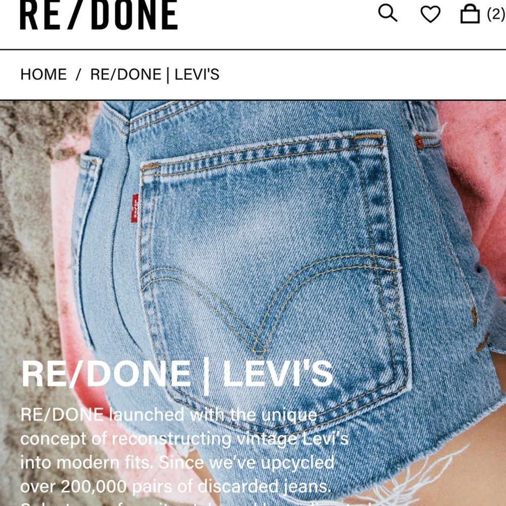 Redone denim skirt size 39/10 - Picture 3 of 7